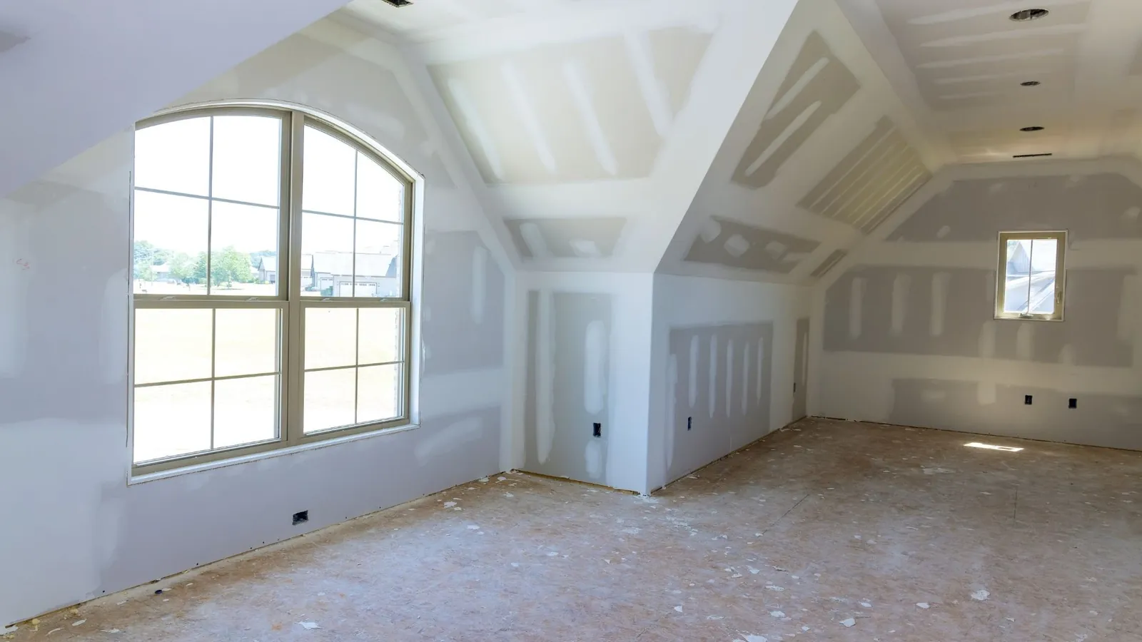 Drywall installation and repair example